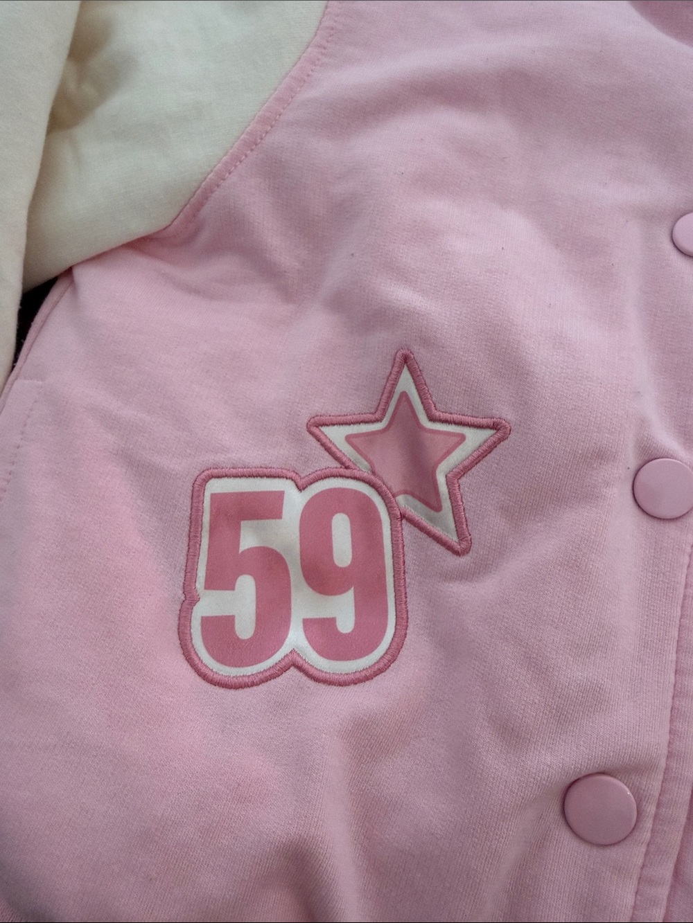 Barbie Girls' Pink & White Varsity Jacket - Picture 5 of 9